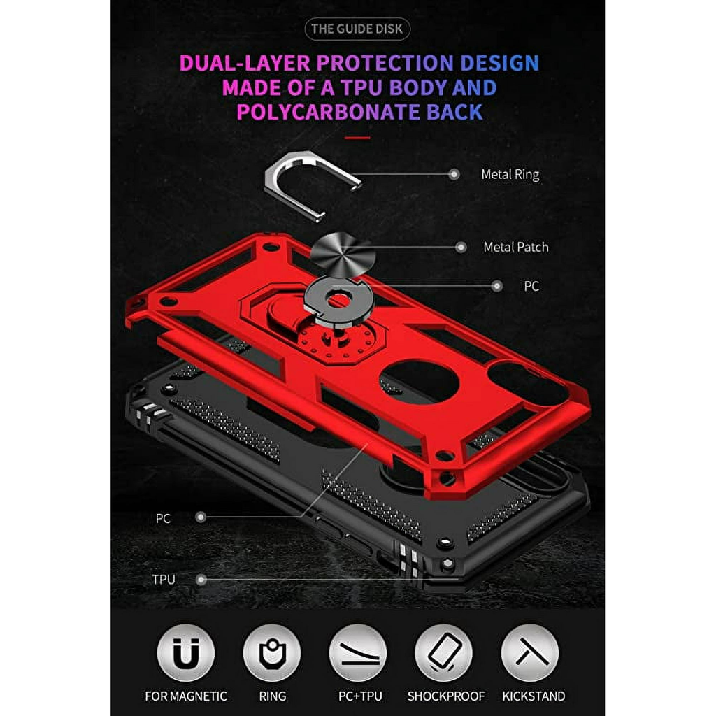 Entronix Case Compatible with iPhone XR - Dual-Layer Guard Gripstand