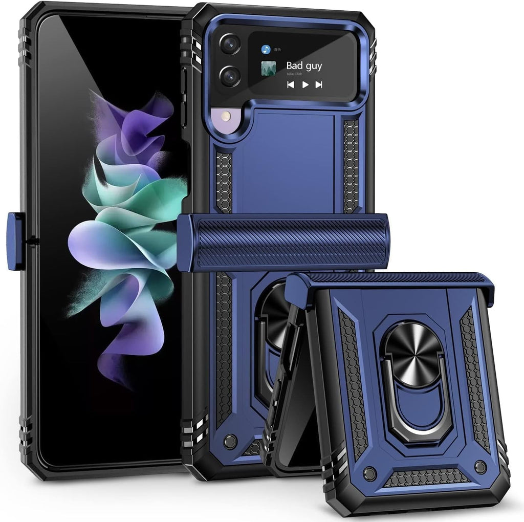 Entronix Samsung Galaxy Z Flip 3 Case - Guard Ring Holder, Dual Layer Protection - Entro Retail