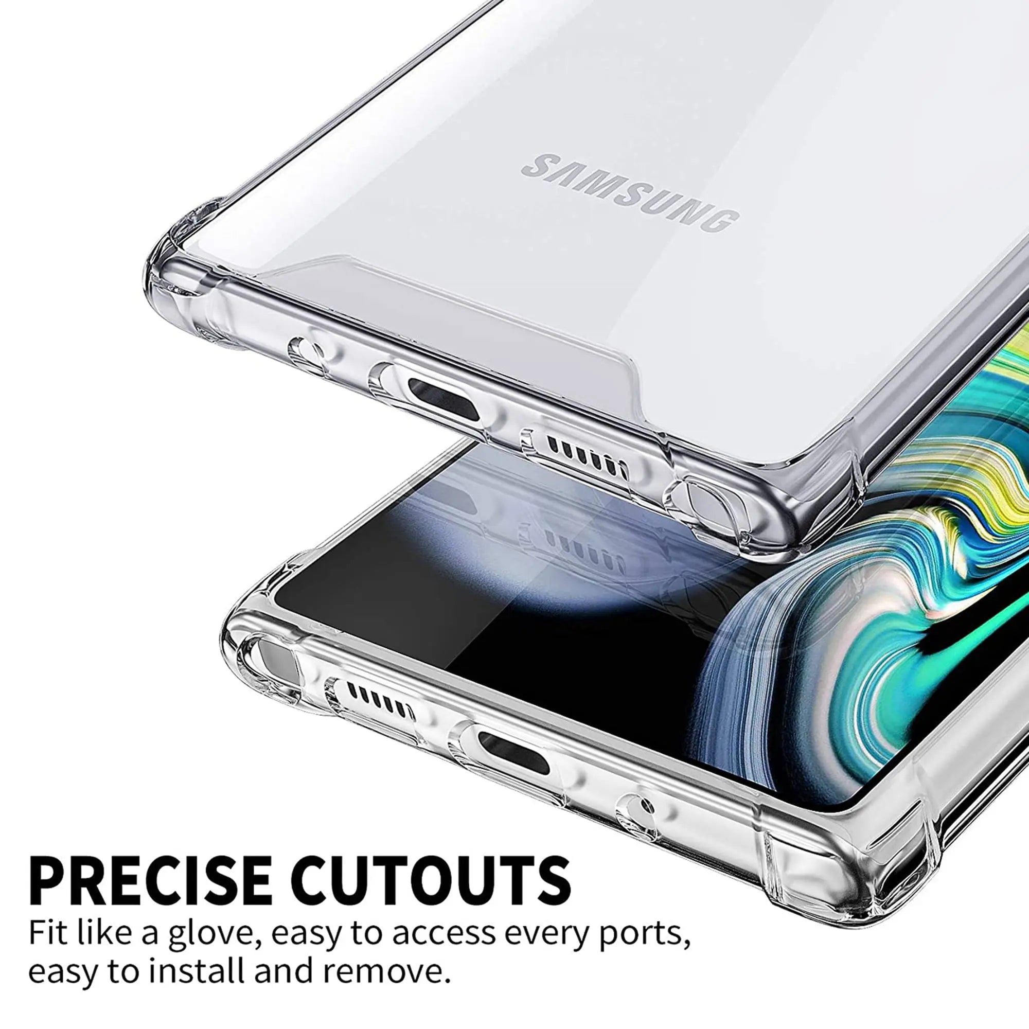 Entronix Bundle Compatible with Galaxy Note 20 Ultra - [Hard] Clear Case, 2 Clear Screen Protectors & 2 Camera Lens Protectors - Entronix
