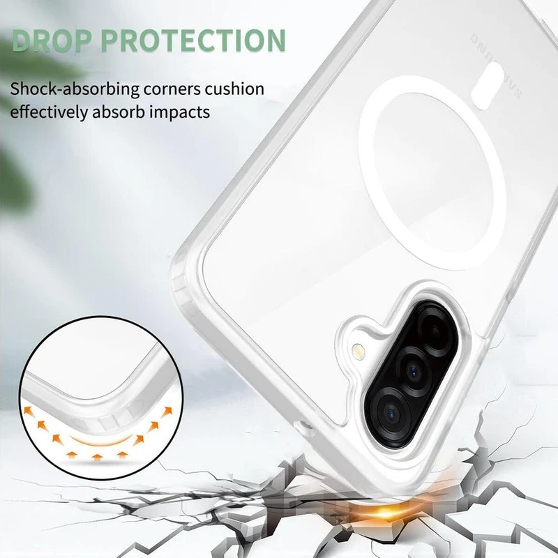 Entronix [Magnetic] Case Compatible with Galaxy A17 - [Hard Back] Clear Cover - Entronix