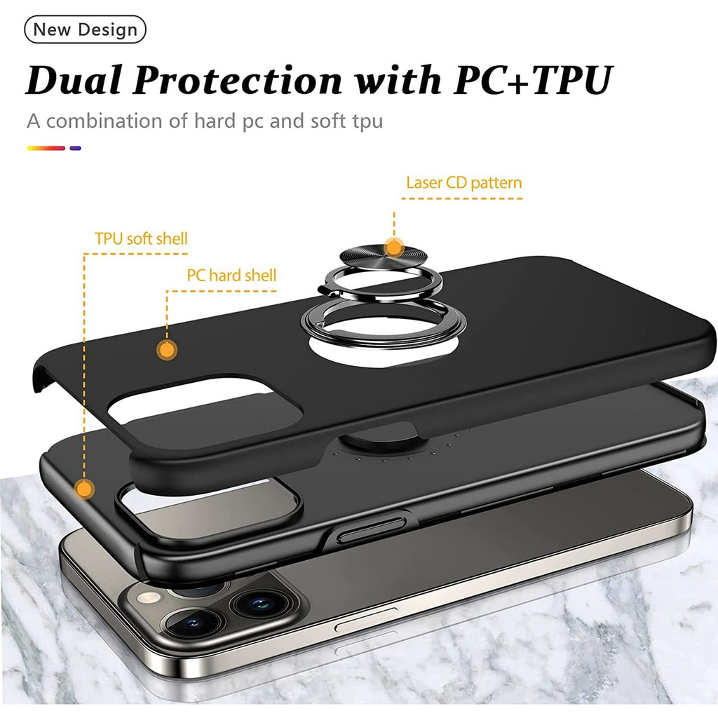 Entronix Apple iPhone 11 Pro Max Case - 360º Circular Ring Holder, - Entronix