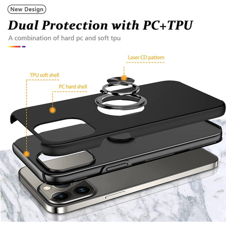 Entronix Apple iPhone 11 Pro Max Case - 360º Circular Ring Holder, - Entronix