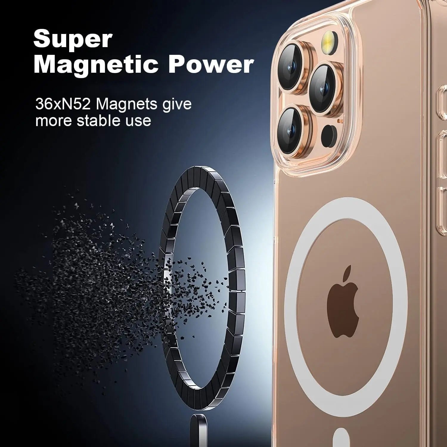 Entronix Bundle Compatible with iPhone 16 Pro Max - [Magnetic] Clear Case, 1 Clear Screen Protector & 1 Camera Lens Protectors - Entronix
