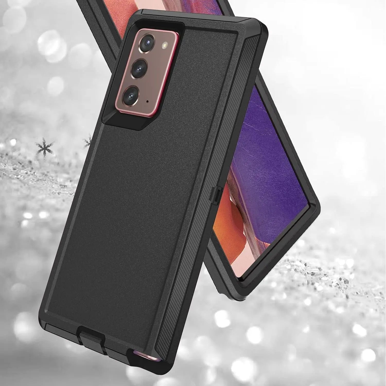 Entronix Bundle Compatible with  Galaxy Note 20 - Heavy Duty Case, 1 Clear Screen Protector & 1 Camera Lens Protector - Entronix