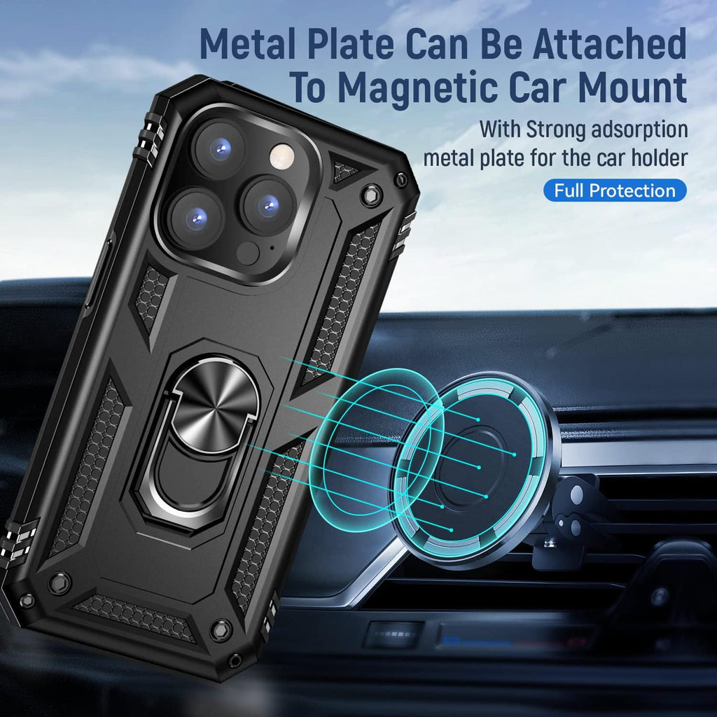 Entronix Bundle Compatible with iPhone 16 Pro - Guard Gripstand Case & 2 Clear Screen Protectors