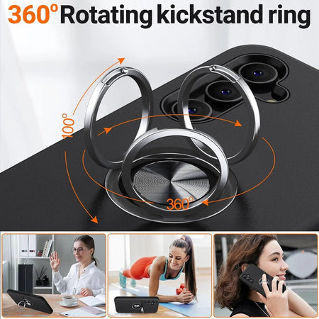 Entronix Samsung Galaxy A16 Case - 360º Circular Ring Holder, - Entronix