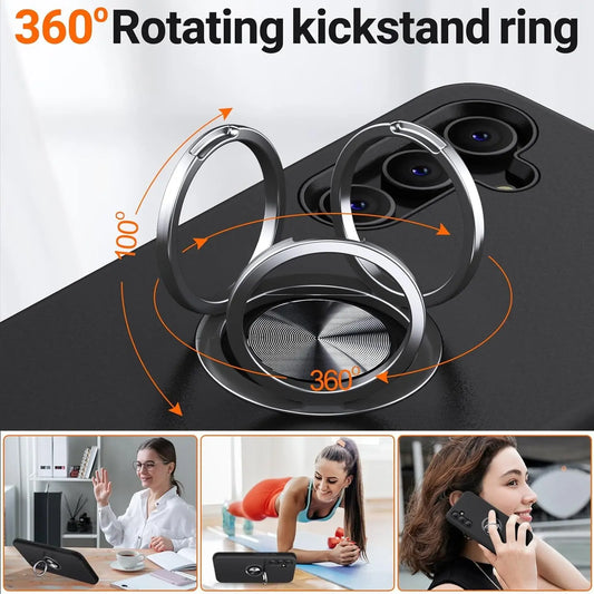 Entronix Samsung Galaxy A16 Case - 360º Circular Ring Holder, - Entronix