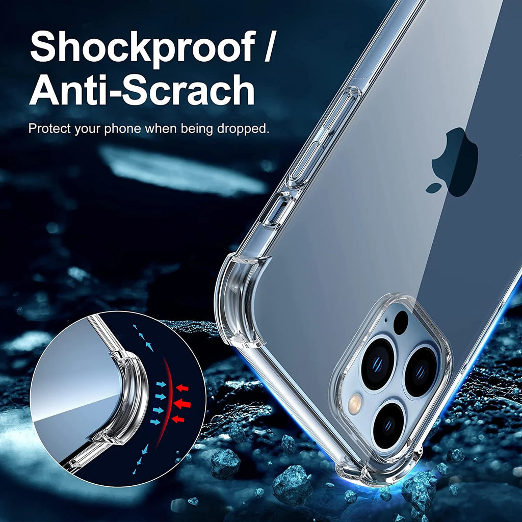 Entronix Case Compatible with iPhone 13 Pro Max - [Hard Back] Slim Clear