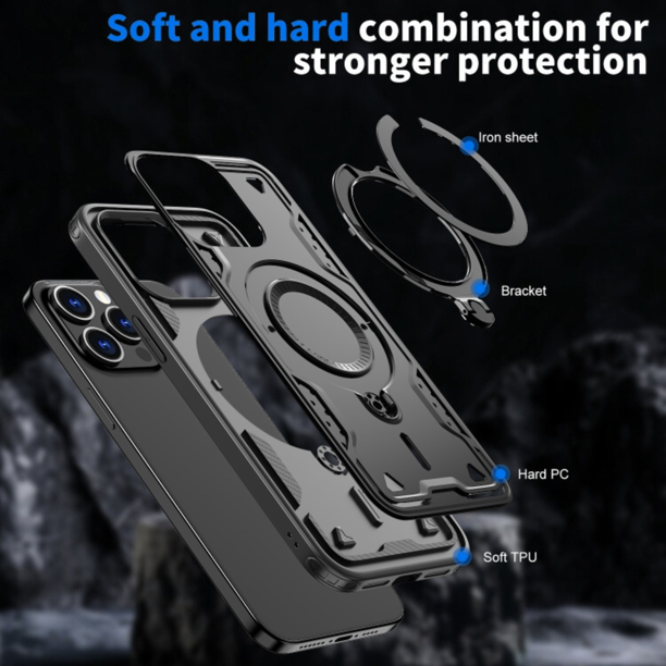 Entronix Apple iPhone 16 Pro Max [Magnetic-Compatible] Case - Armor Ring, - Entro Retail