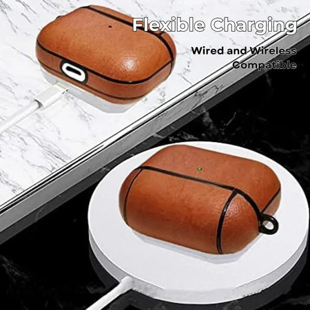 Entronix Case Compatible with AirPods 4th Gen - Luxury Leather Cover - Entronix