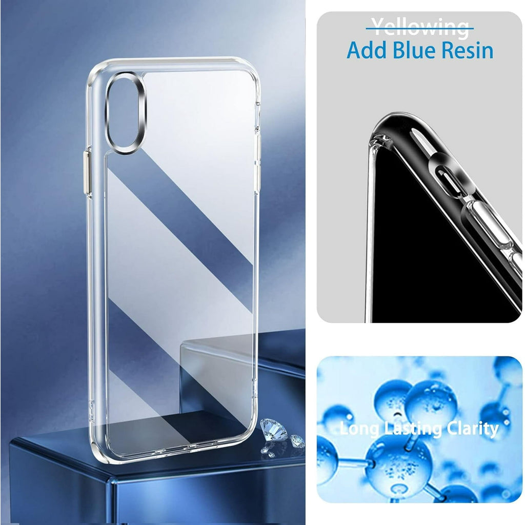 Entronix Case Compatible with iPhone X/XS - [Hard Back] Slim Clear