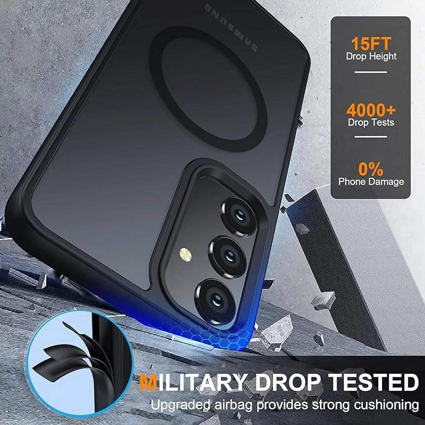 Entronix [Magnetic] Case Compatible with Galaxy S24 Plus - Translucent Frosted Matte - Entronix