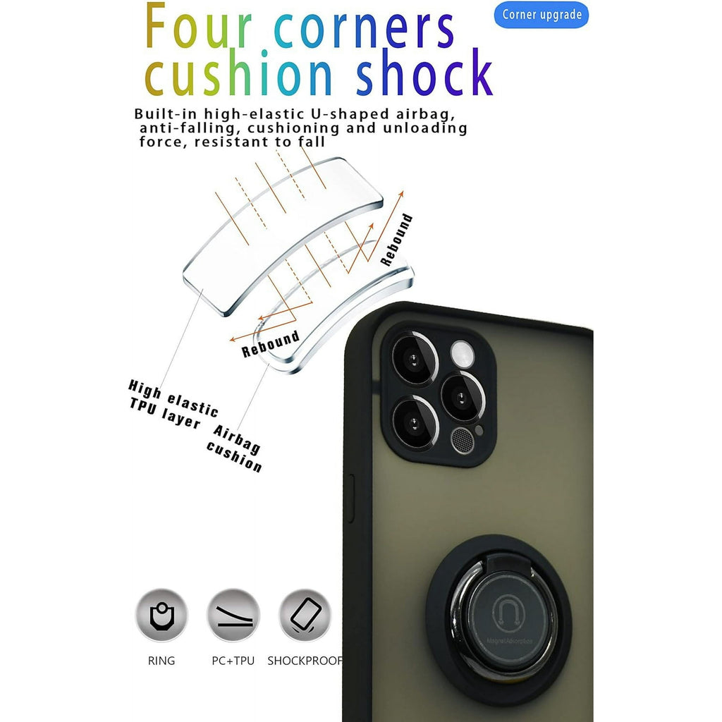 Entronix Apple iPhone 15 Plus/14 Plus Case - Matte Ring Holder, - Entronix