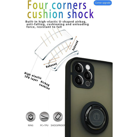Entronix Apple iPhone 15 Pro Max/14 Pro Max Case - Matte Ring Holder, - Entronix