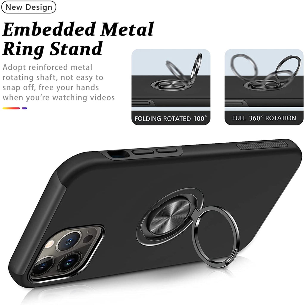 Entronix Apple iPhone 16 Case - 360º Circular Ring Holder, - Entro Retail