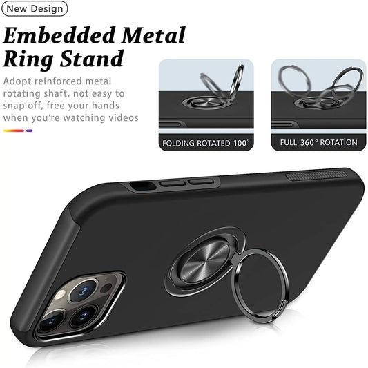 Entronix Apple iPhone 16 Case - 360º Circular Ring Holder, - Entro Retail