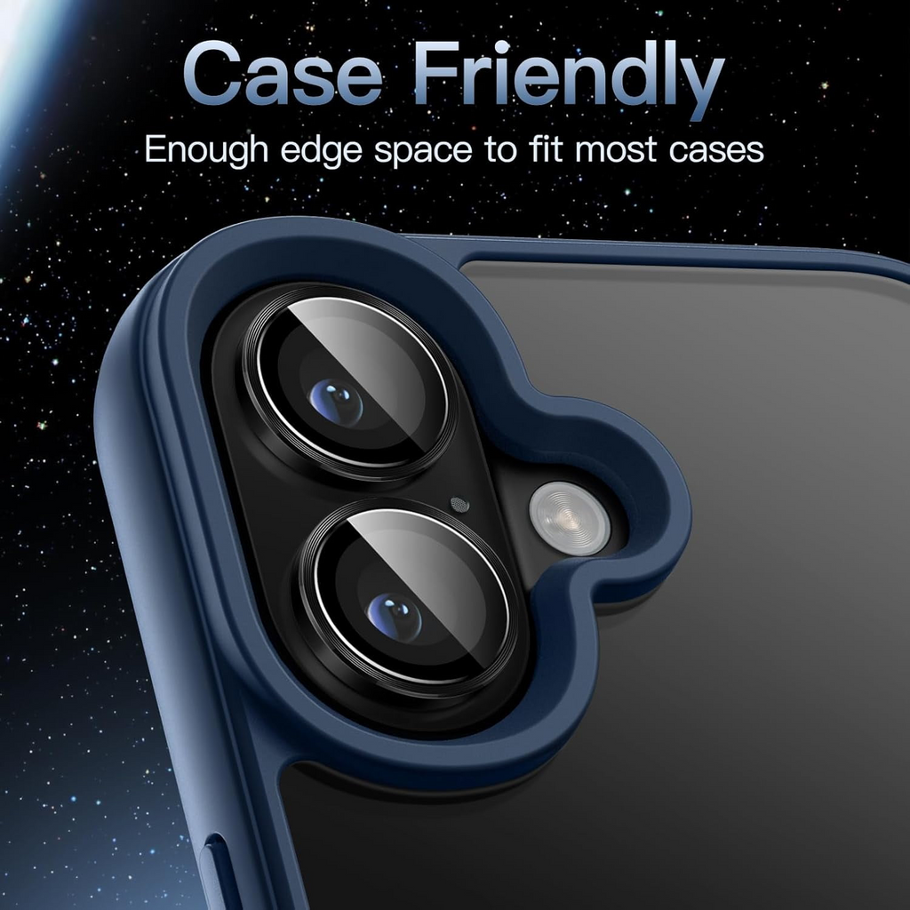 Entronix Camera Lens Protector Compatible with iPhone 16/16 Plus - Luxury Metal