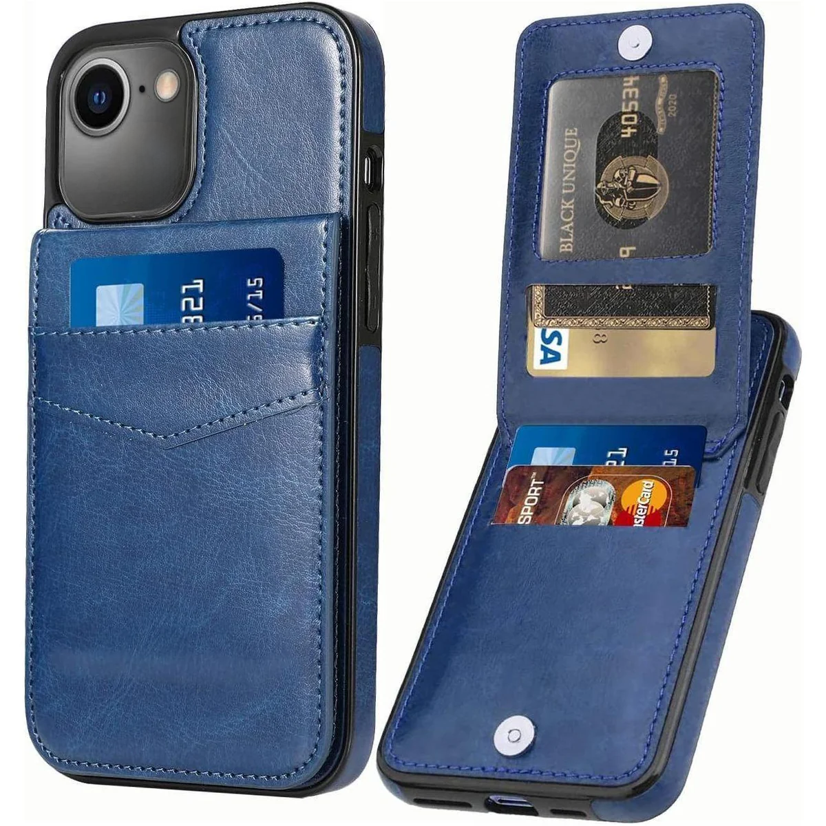 Entronix Case Compatible with iPhone 16E - [6 Slot Card Holder] Slim Leather Wallet - Entronix