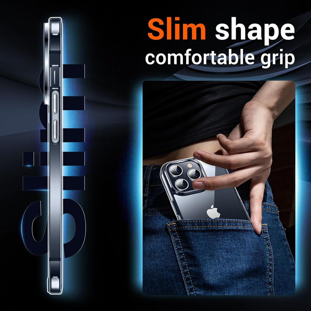Entronix Bundle Compatible with iPhone 11 Pro Max - [Hard] Clear Case, 2 Clear Screen Protector & 2 Camera Lens Protectors