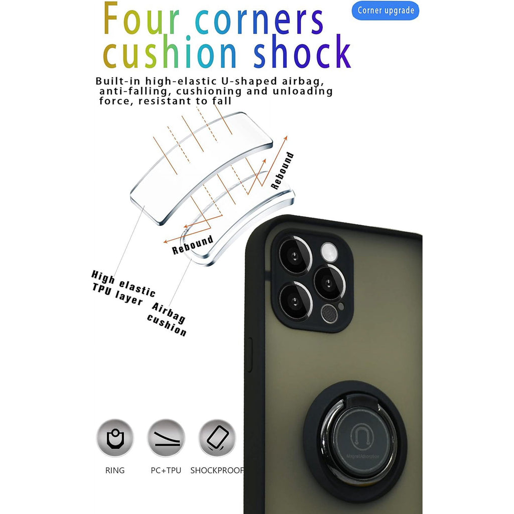 Entronix Apple iPhone 16 Matte Case - Ring Holder, - Entro Retail