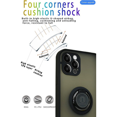 Entronix Apple iPhone 16 Matte Case - Ring Holder, - Entro Retail