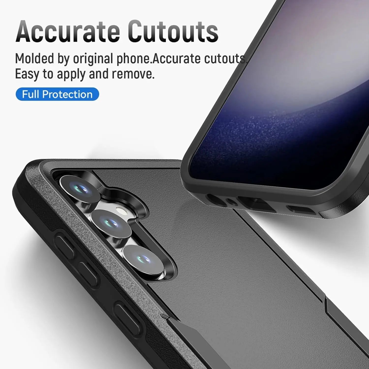 Entronix Bundle Compatible with Galaxy A16 - Soft-Touch Dual-Layer Case & 1 Clear Screen Protector - Entronix