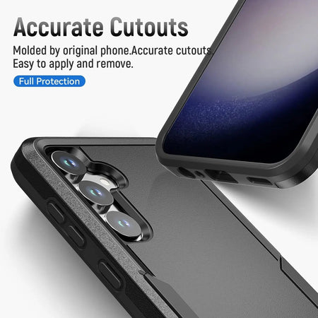 Entronix Bundle Compatible with Galaxy A16 - Soft-Touch Dual-Layer Case & 2 Clear Screen Protectors - Entronix