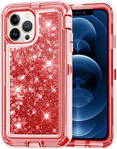 Entronix Heavy Duty Glitter Case for Apple iPhone 12 Pro Max, Triple-Layer & Full Protection, - Entro Retail