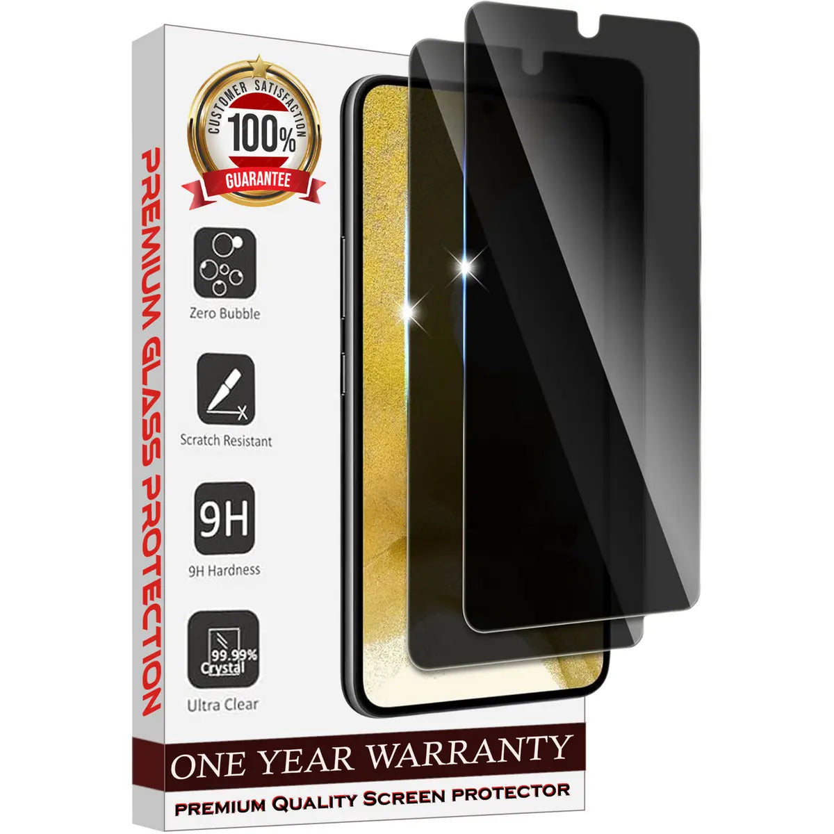 Entronix Case Privacy Screen Protector for Samsung Galaxy Note 10 Protector, Pack of 2 with Support Fingerprint ID Anti-Spy Tempered Film - Entro Retail