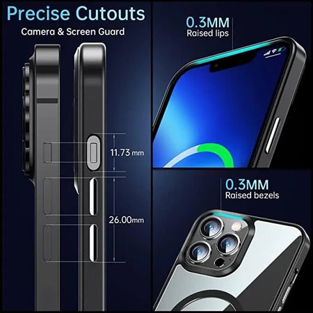 Entronix Pastel Clear Case for Apple iPhone 13, [Magnetic-Compatible] Clear Back Bumper Cover, - Entro Retail