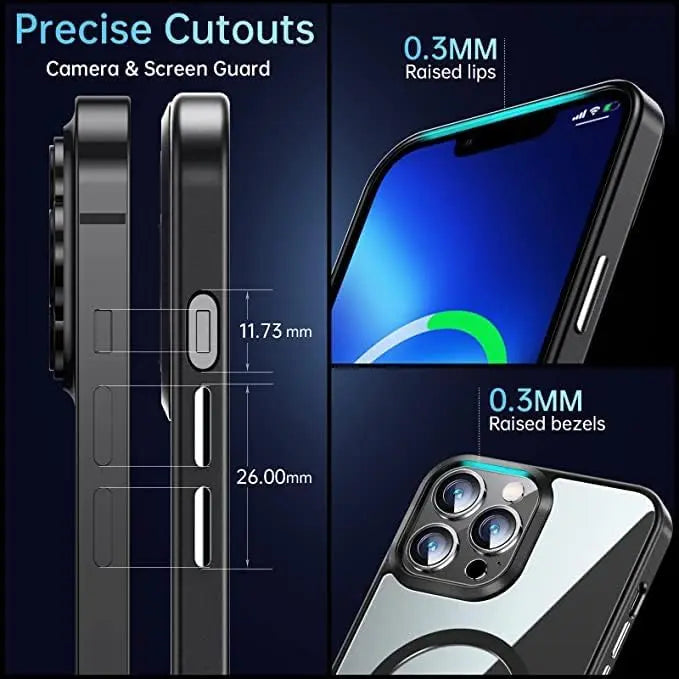 Entronix Pastel Clear Case for Apple iPhone 14, [Magnetic-Compatible] Clear Back Bumper Cover, - Entro Retail