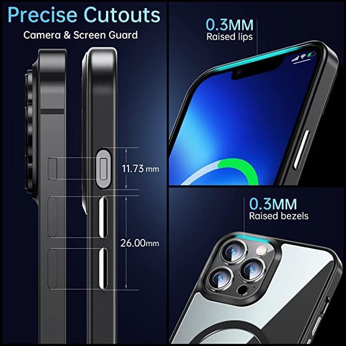 Entronix Pastel Clear Case for Apple iPhone 14 Plus, [Magnetic-Compatible] Clear Back Bumper Cover, - Entro Retail