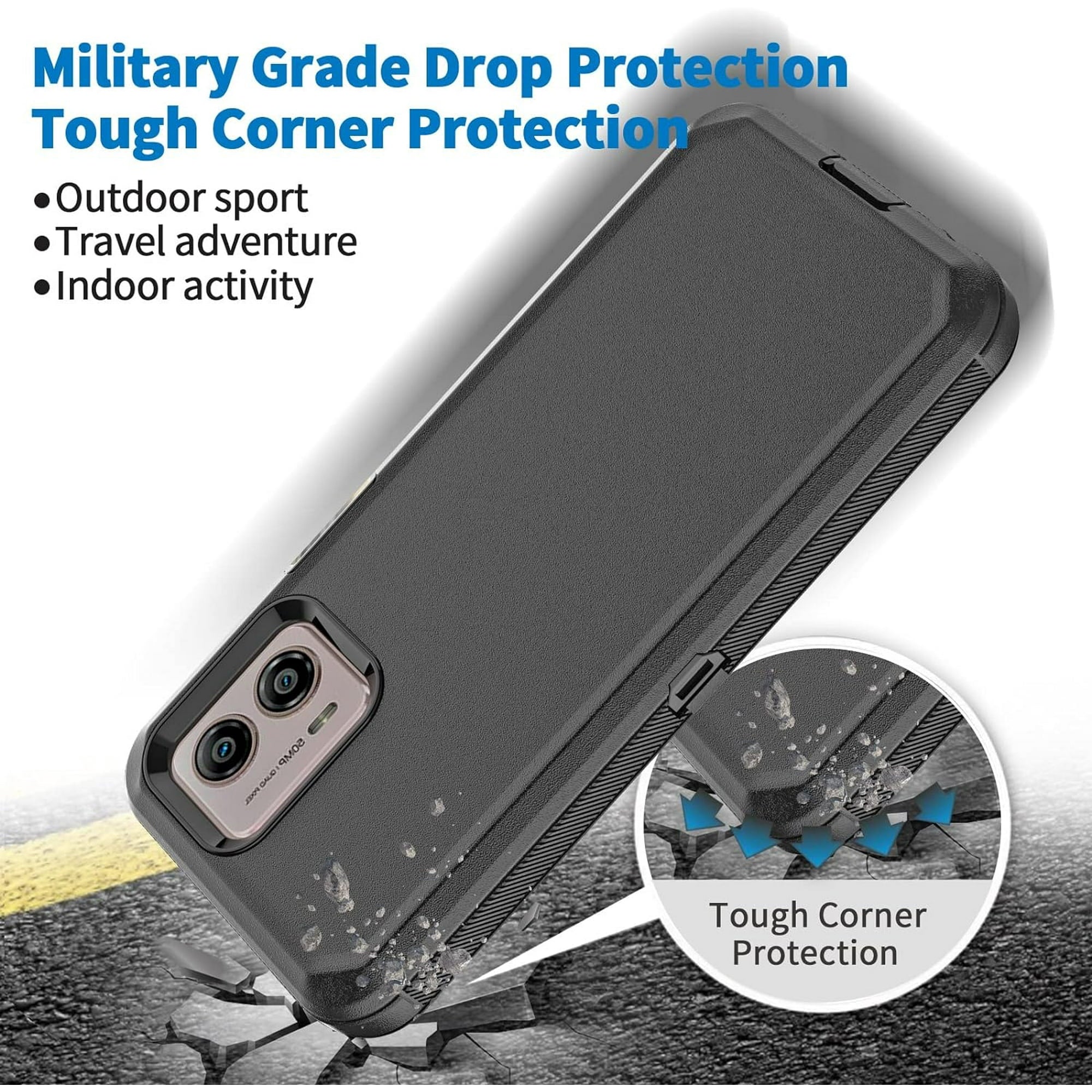Entronix Case Compatible with Moto G Power 2024 - Triple-Layer Heavy Duty Protection