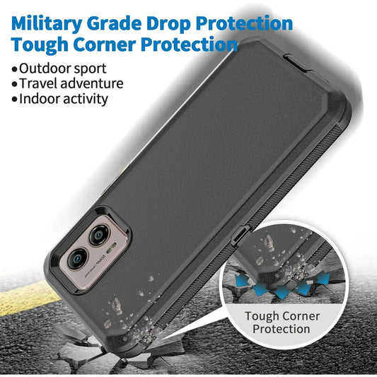 Entronix Case Compatible with Moto G Power 2024 - Triple-Layer Heavy Duty Protection - Entronix