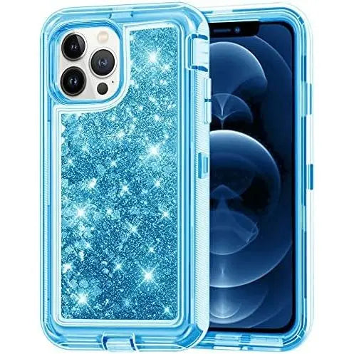Entronix Heavy Duty Glitter Case for Apple iPhone 14 Pro Max, Triple-Layer & Full Protection, - Entro Retail
