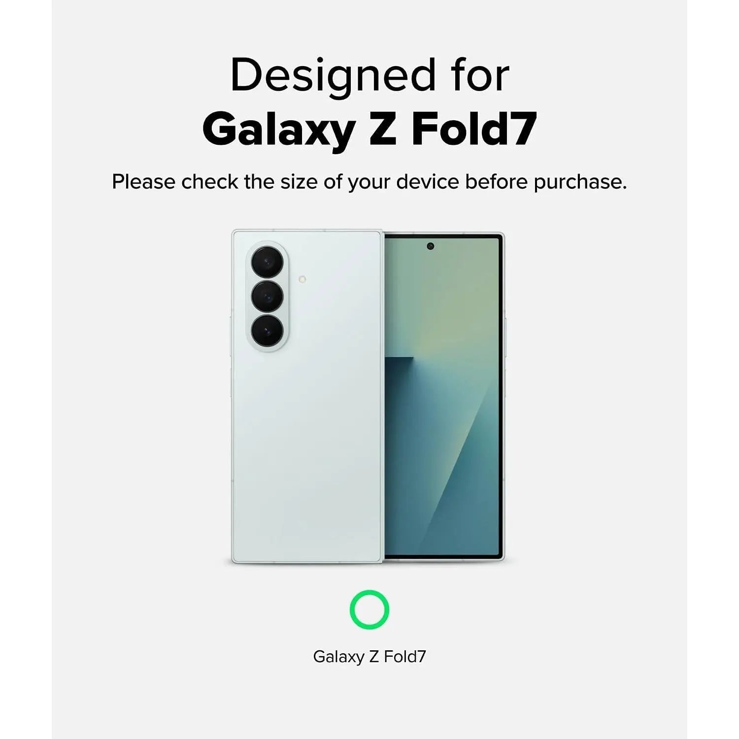 Entronix [Magnetic] Case Compatible with Galaxy Z Fold 7 - [Hard Back] Slim Clear - Entronix
