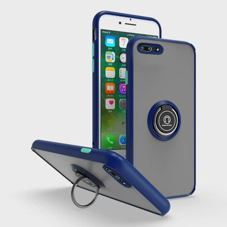Entronix Matte Ring Case for Apple iPhone 8 Plus/7 Plus, Slim Matte Cover with Built-In Kickstand, - Entro Retail