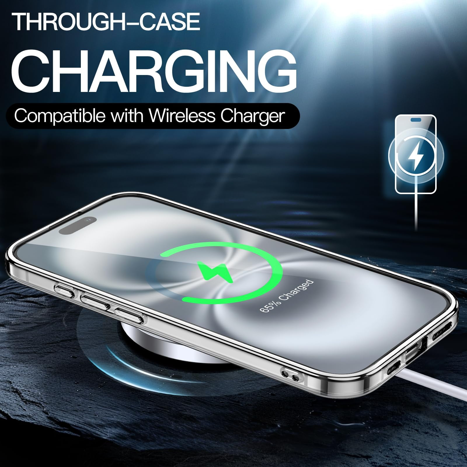 Entronix Case Compatible with iPhone 17 - [Hard Back] Thick Clear