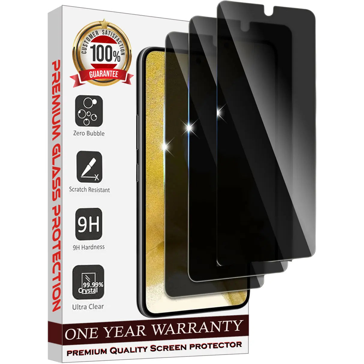 Entronix Case Privacy Screen Protector for Samsung Galaxy A51 Protector, 3 PACK Anti-Spy Tempered Film - Entro Retail