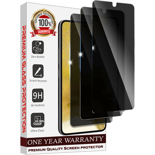Entronix Case Privacy Screen Protector for Samsung Galaxy S24 Ultra Protector, Pack of 3 with Support Fingerprint ID Anti-Spy Tempered Film - Entro Retail
