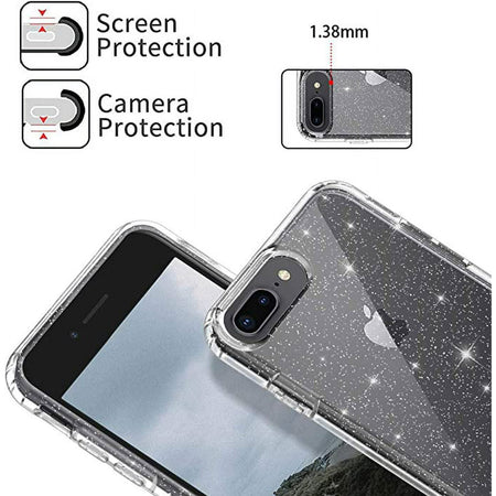 Entronix Apple iPhone 8 Plus/7 Plus Crystal Clear Case - Glitter - Entronix
