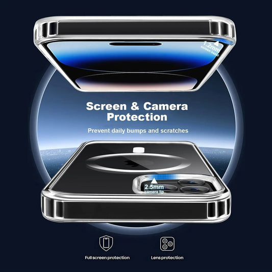 Entronix Bundle Compatible with iPhone 11 Pro - [Magnetic] Clear Case & 2 Clear Screen Protectors - Entronix