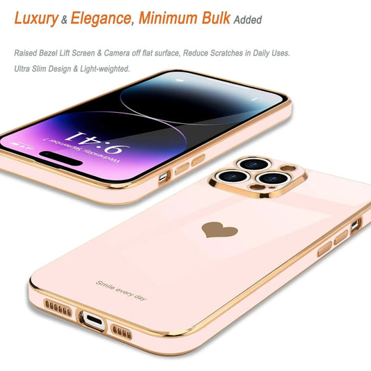 Entronix Case Compatible with iPhone 14 Plus - [Flexible] Luxury Glossy Heart - Entronix