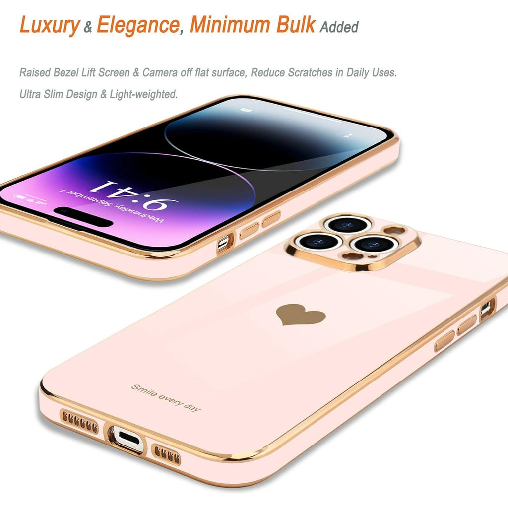 Entronix Apple iPhone 15/14/13 Case - [Smile Everyday] Luxury Heart, - Entronix
