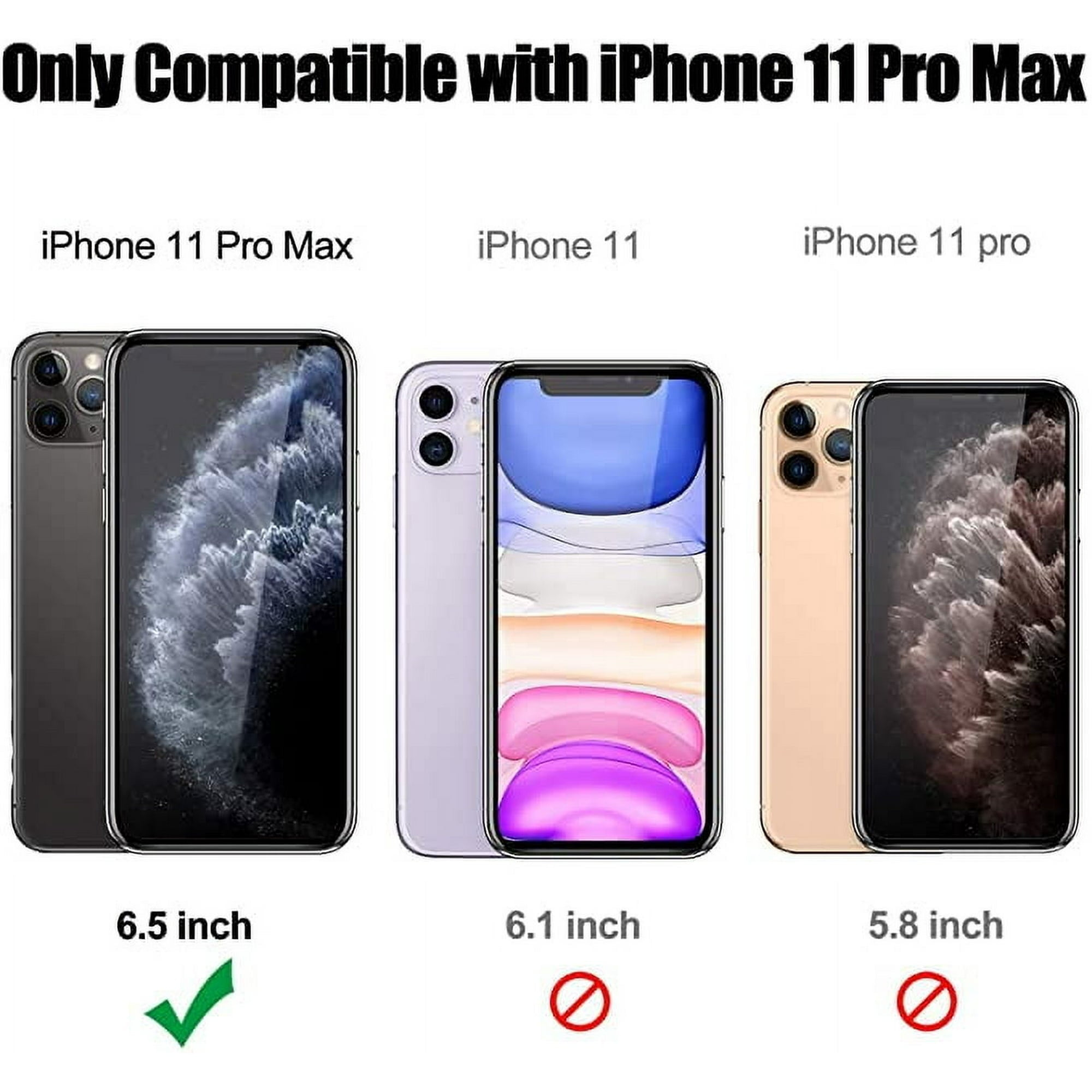 Entronix Bundle Compatible with iPhone 11 Pro Max - [Hard] Clear Case & 1 Clear Screen Protector