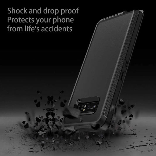 Entronix Bundle Compatible with Galaxy Note 8 - Heavy Duty Case & 1 Clear Screen Protector - Entronix