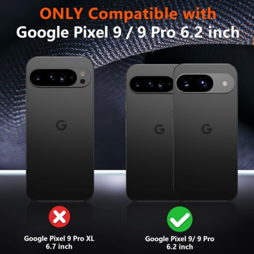 Entronix Bundle Compatible with Pixel 9 - Heavy Duty Case & 2 Clear Screen Protectors