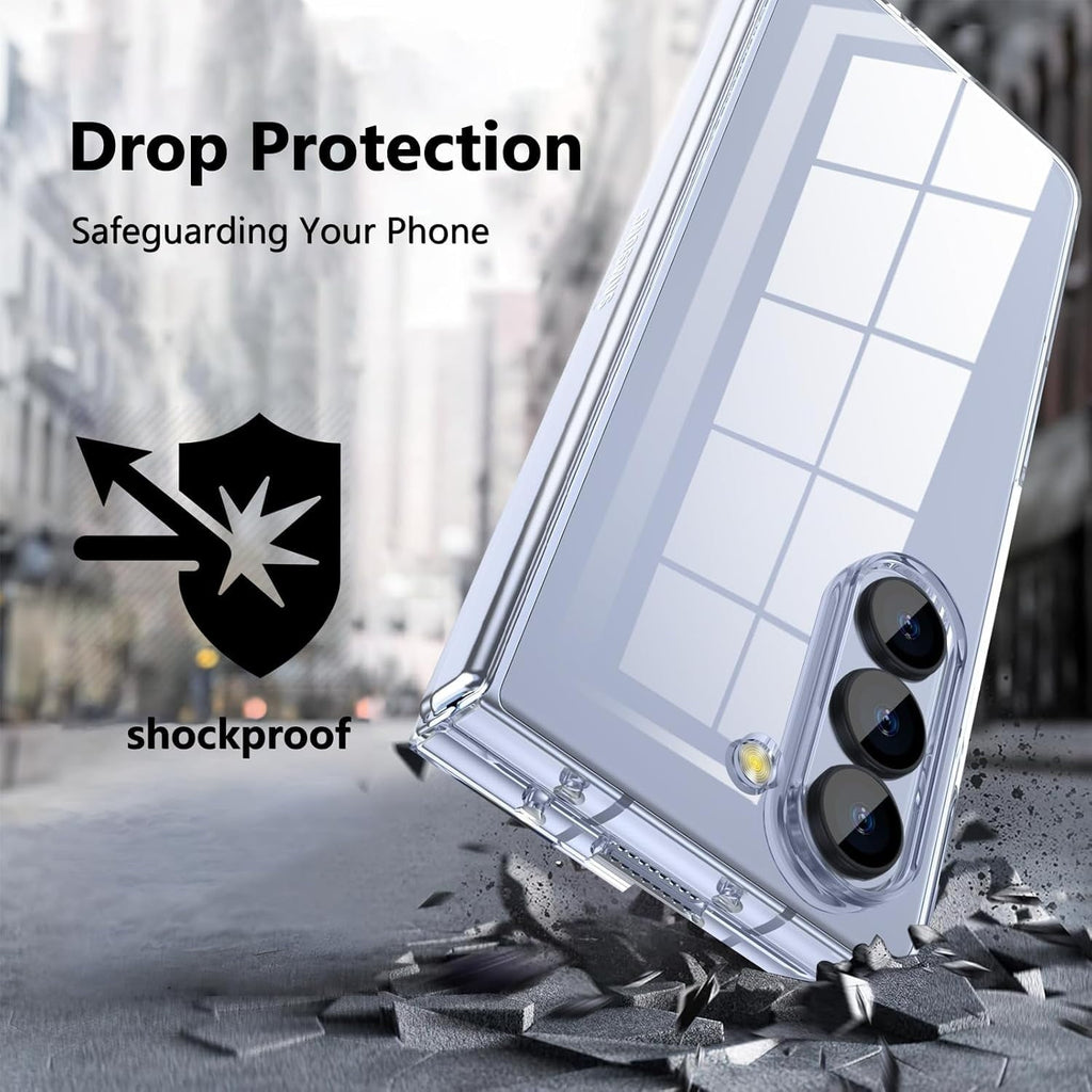 Entronix Case Compatible with Galaxy Z Fold 7 - [Hard Back] Clear Cover