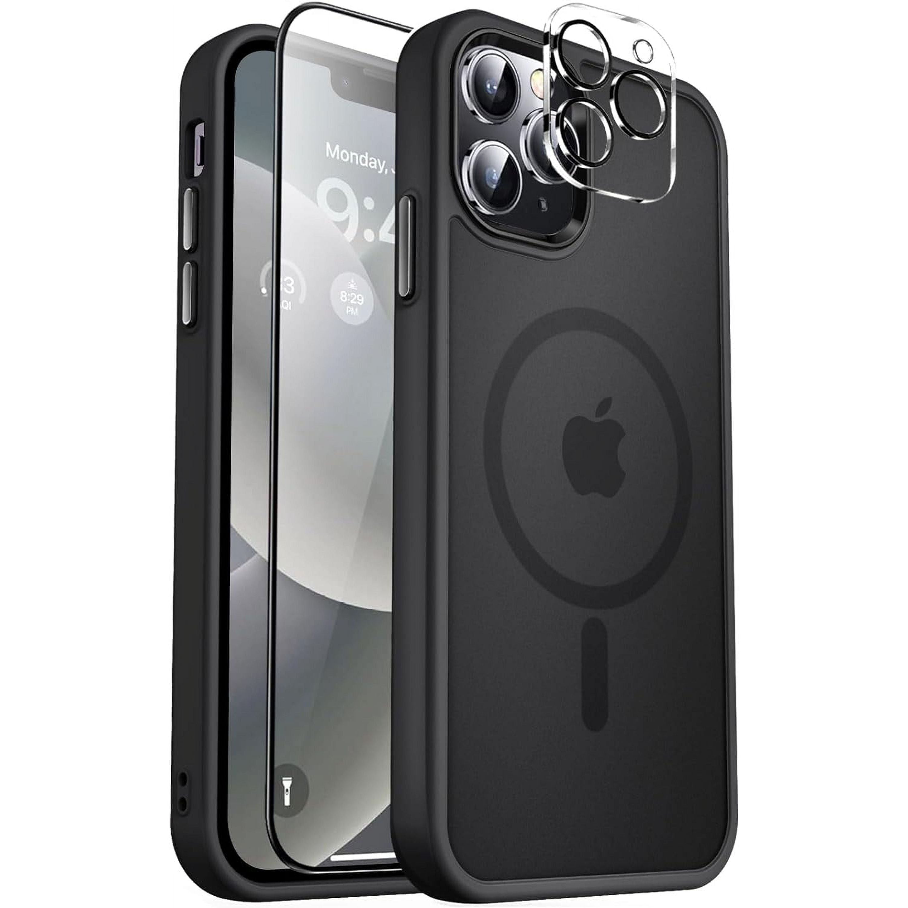 Entronix Apple iPhone 12 Pro Max 3-in-1 Bundle - [Magnetic] Translucent Matte Case, 1 Clear Screen Protector & 1 Camera Lens Protector, - Entro Retail