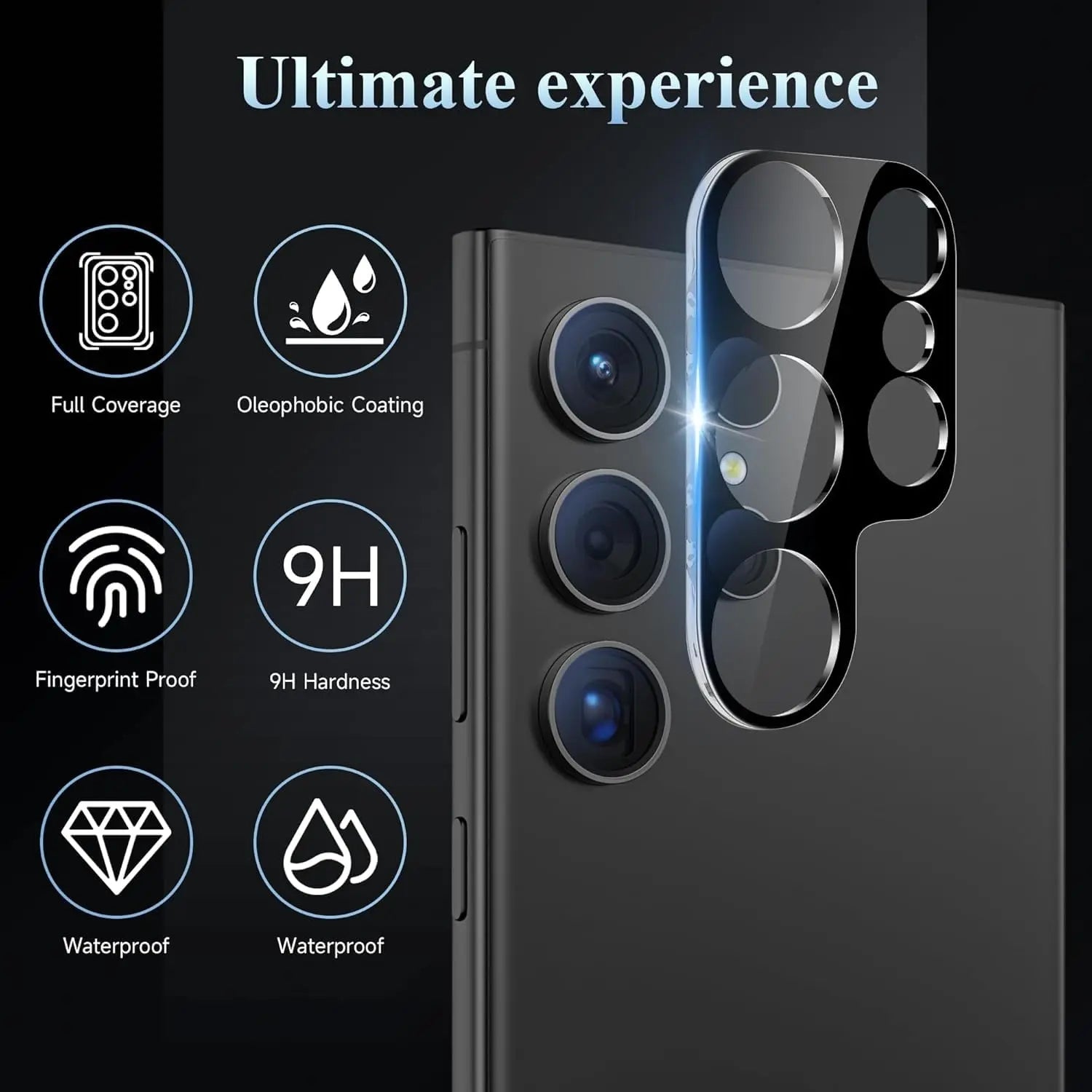 Entronix Anti-Spy Privacy Screen Protector & Camera Lens Protector Compatible with Galaxy S25 Ultra - 6-Piece Combo - Entronix